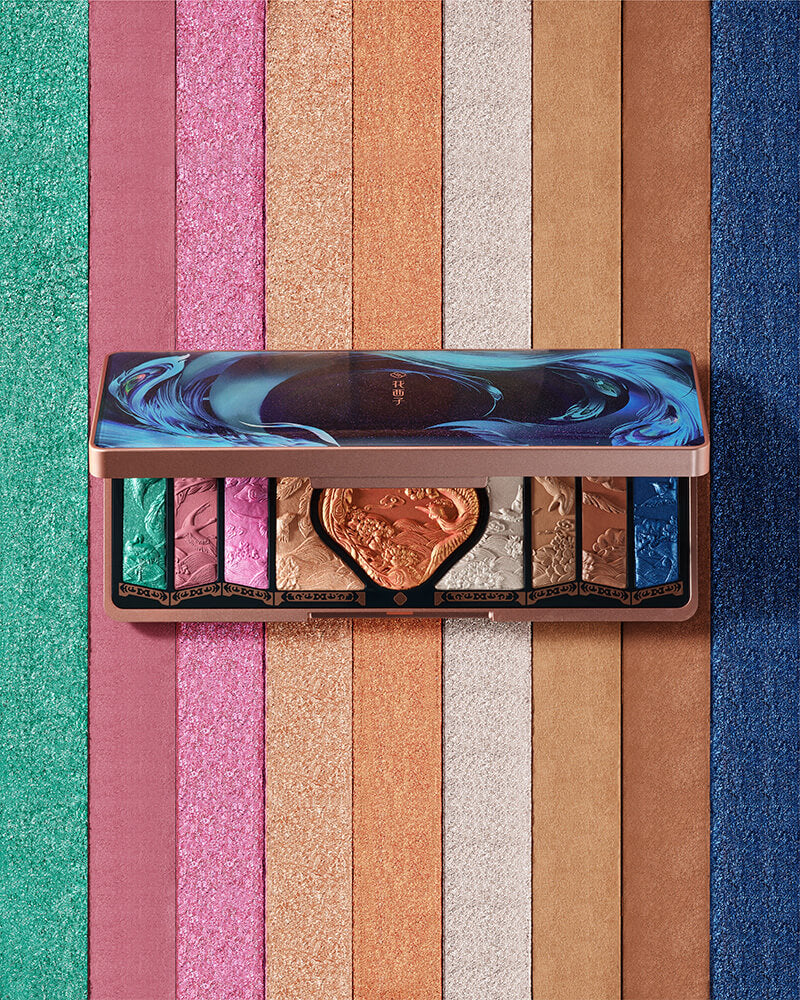 百鳥朝鳳アイシャドウパレット,サンセット,花西子,中国メイク