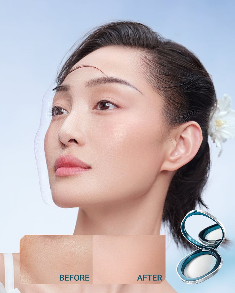 玉養桃花プレストパウダー(西湖限定),中国メイク、花西子、フェイスパウダー、プレストパウダー、フェイス、フェイスパウ、パウダー、中国ブランド,florasis