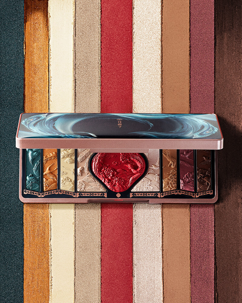 百鳥朝鳳アイシャドウパレット,ゴールドブラウン,花西子,中国メイク