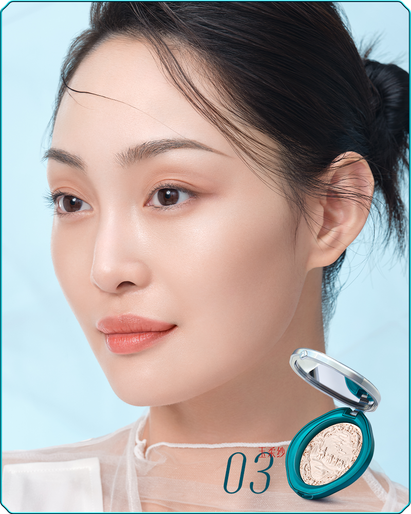 玉女桃花 プレストパウダー 01 Snow-sku